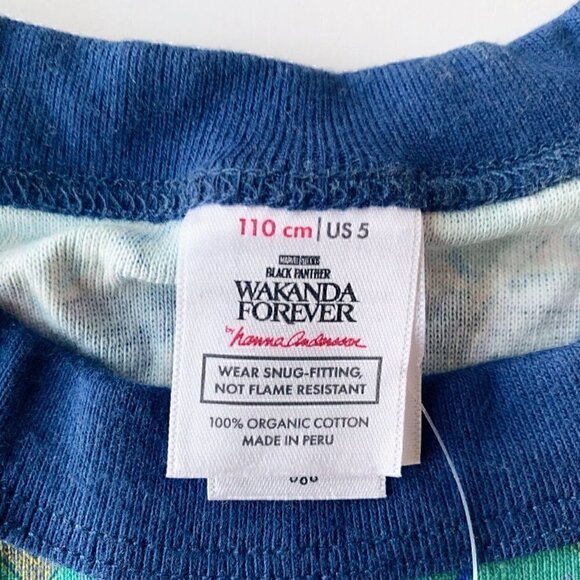 Hanna Andersson Marvel Black Panther Long John Pajama Set 5T 6-7 Years 8 years - Picture 4 of 8